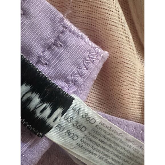 Dora Larsen 36D Multi Color Bra Pink Orange Lavender - Picture 6 of 6